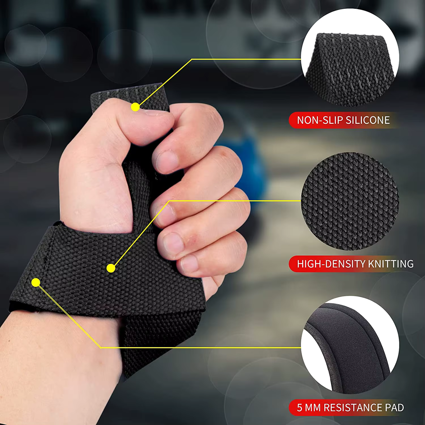 Silicone Wrist Wraps Deadlifts Crossfit